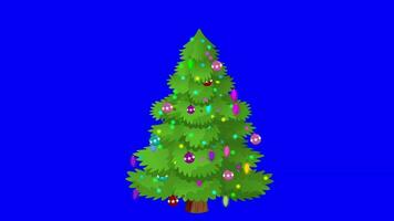 dibujos animados animación - Navidad árbol - verde pantalla - oa002 conjunto 4 4 de 5 5 video