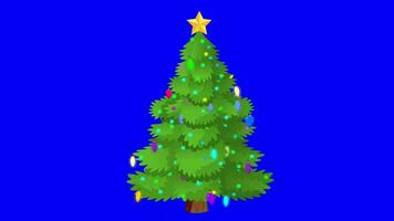 Cartoon Animation - Christmas Tree - Green Screen - OA002 set 2 of 5 video