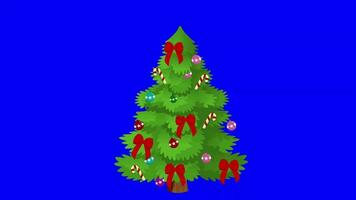 dibujos animados animación - Navidad árbol - verde pantalla - oa002 conjunto 3 de 5 5 video