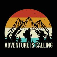 Adventure Hiking T-Shirt Designs for Explorers vector