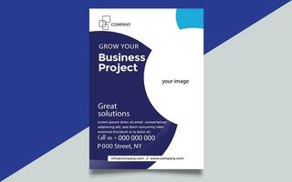 Print vector vertical business flyer template.