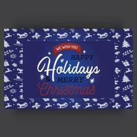 Print  vector merry Christmas holiday design background vector.