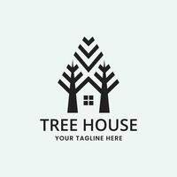 tree house logo icon design vector illustration template