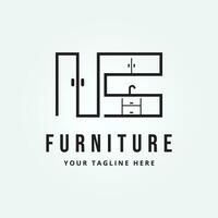 furniture logo icon design vector illustration template