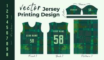 Abstract vector design for jersey printing. Background pattern for sports team jersey.