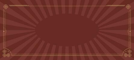 Radial border retro background vector