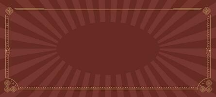 Radial border retro background vector