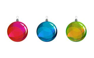 vector conjunto de Navidad árbol pelotas. nuevo años decoración en el Navidad árbol.
