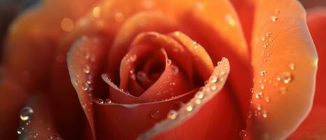 AI Generative Red Rose Close up Photo