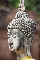 Buddha face in Wat Chaiwatthanaram, Ayutthaya, Thailand photo