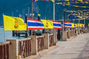 Thailand national flag,Phi Phi island photo