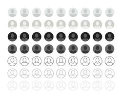 Anonymous Generic User Icons vector