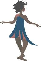 Ethnic Lady Dancer, vector or color illustration.
