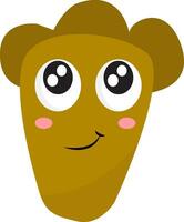 Cute brown monster, vector or color illustration.