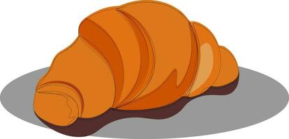 Croissant, vector or color illustration.