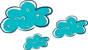 Clouds, vector or color illustration.