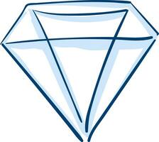 azul diamante, vector o color ilustración.