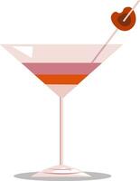 A cocktail, vector or color illustration.