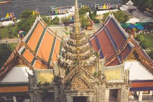 punto de referencia de Bangkok ciudad templo de el Esmeralda Buda bangkok, Asia Tailandia foto