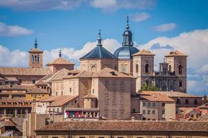 Toledo, Spain old town cityscape at the Alcazar. photo