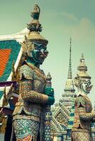 demonio guardián wat phra kaew grandioso palacio Bangkok foto