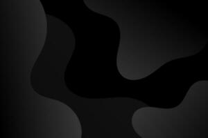Abstract black gradient background with wave shape. Vector illustration