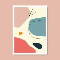 conjunto de Tres resumen antecedentes. mano dibujo varios formas y garabatear objetos. de moda moderno contemporáneo vector ilustración. cada antecedentes es aislado. pastel color