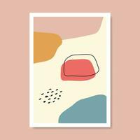 conjunto de Tres resumen antecedentes. mano dibujo varios formas y garabatear objetos. de moda moderno contemporáneo vector ilustración. cada antecedentes es aislado. pastel color