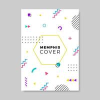 Cover design with memphis style. Vector illustration.