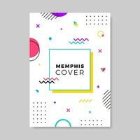 cubrir diseño con memphis estilo. vector ilustración.