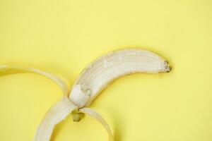 Fresh Banana on yellow background photo