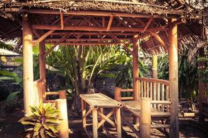 Bamboo hut on native style of Thailand photo