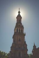 The Giralda, bell tower of the Cathedral of Seville in Seville, Andalusia, Spain photo