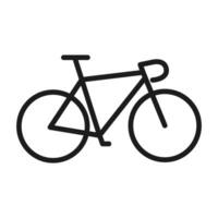 Bike icon with line and black color vector