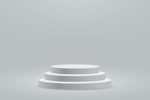 Minimalist podium and scene with 3d vector rendering abstract background composition, 3d illustration mock up of geometry platform shape scene for product display. the stage for modern award