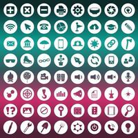 Icon set for websites and mobile applications. Flat vector illustration