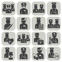 Medicine and health care icon set. Flat vector illustration