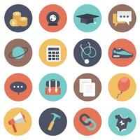 Universal icon set for websites and mobile applications. Flat vector illustration