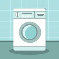 Washing machine illustration. Flat vector