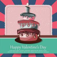 Colorful card for birthdays, Valentine's day, weddings, celebrations. Flat vector illustration