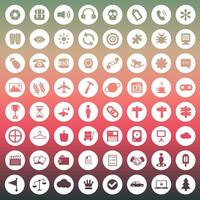 Universal icon set for websites and mobile applications. Flat vector illustration