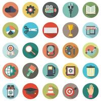 Universal icon set for websites and mobile applications. Flat vector illustration