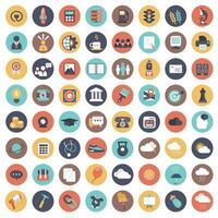 Universal icon set for websites and mobile applications. Flat vector illustration