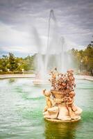 Ornamental fountains of the Palace of Aranjuez, Madrid, Spain. photo