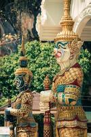 Thai giant statues, giant symbol in Thai temple photo