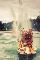 Ornamental fountains of the Palace of Aranjuez, Madrid, Spain. photo