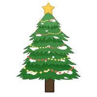 Christmas tree decoration vector