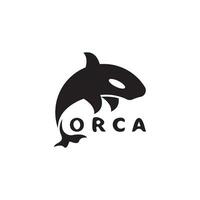 Orca icon and symbol vector template illustration