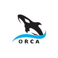 Orca icon and symbol vector template illustration