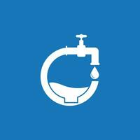 Plumbing service logo vector template illustration